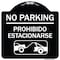 Signmission No Parking Prohibido Estacionarse W/ Car Tow Graphic Heavy-Gauge Alum Sign, 18" x 18", BW-1818-23632 A-DES-BW-1818-23632 - alternate 1